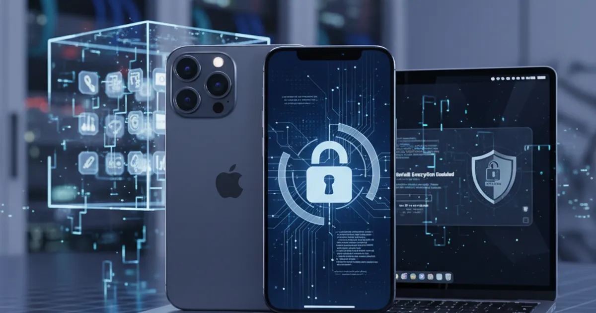 Apple iPhone and MacBook on a desk, representing Apple account security and email verification
